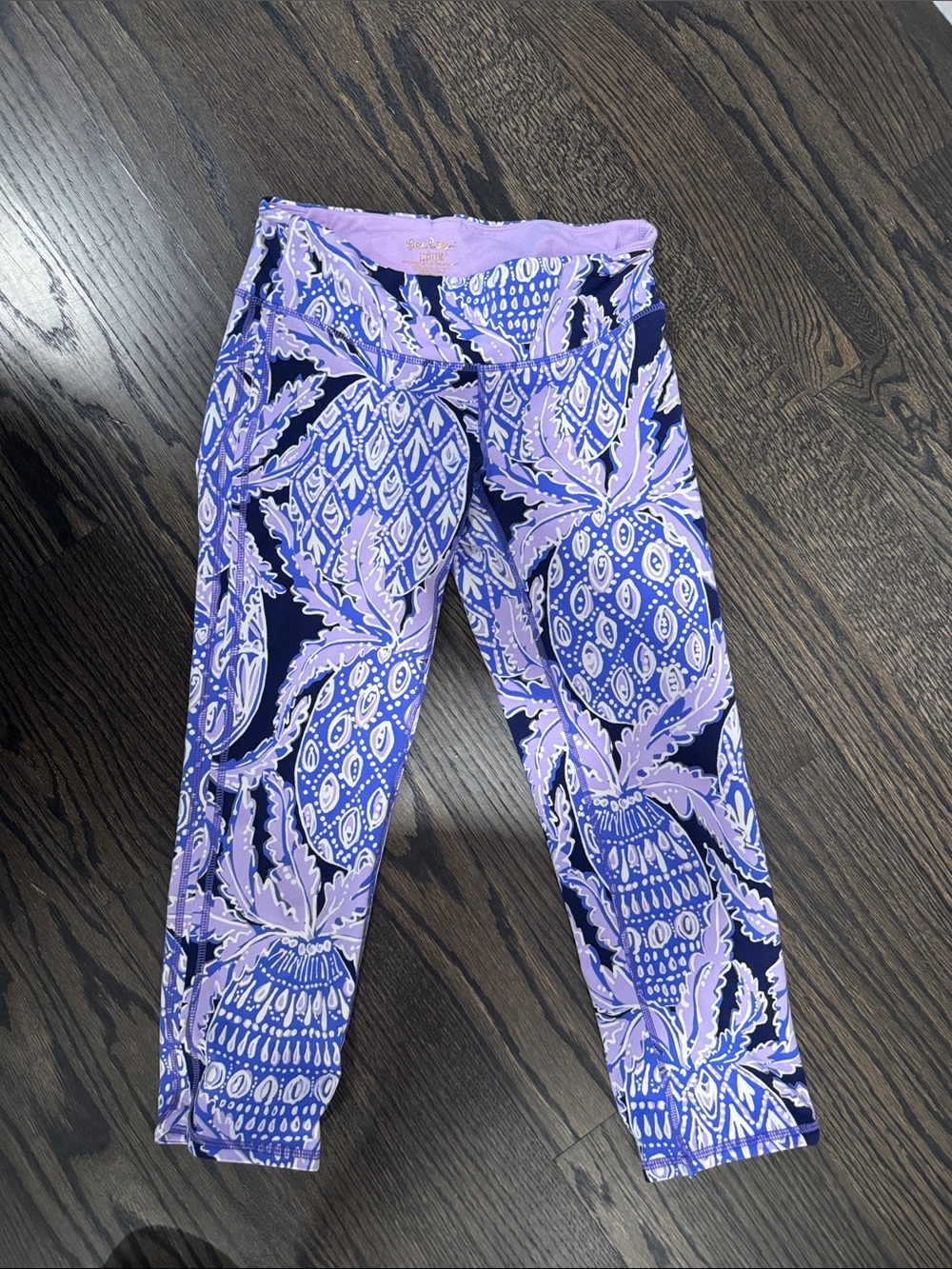 Lilly Pulitzer Purple & Navy Printed Leggings